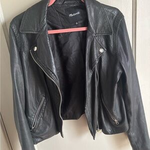 Madewell Dark Leather Moto Jacket